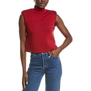 Dh New York Womens  Knit Scuba Top, Red